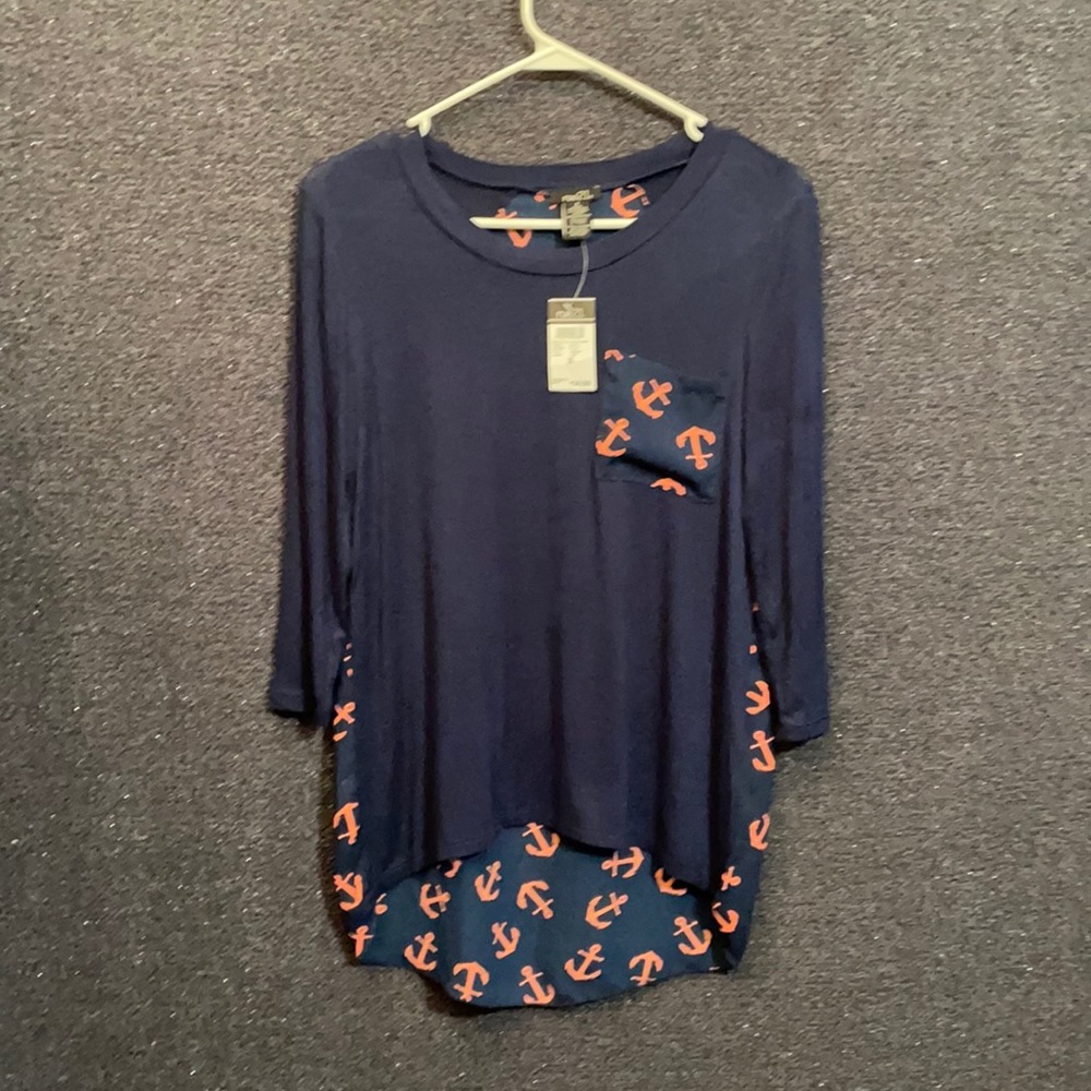 NWT Rue 21 3/4 Anchor Shirt